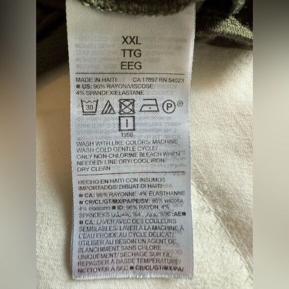 Old Navy Women’s XXL Luxe Crew-Neck Slub-Knit Long-Sleeve Tee Olive Green - Picture 6 of 7